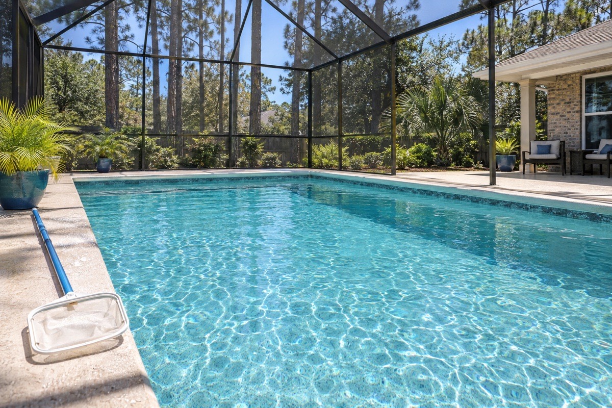 The same pool after recovery, clear again